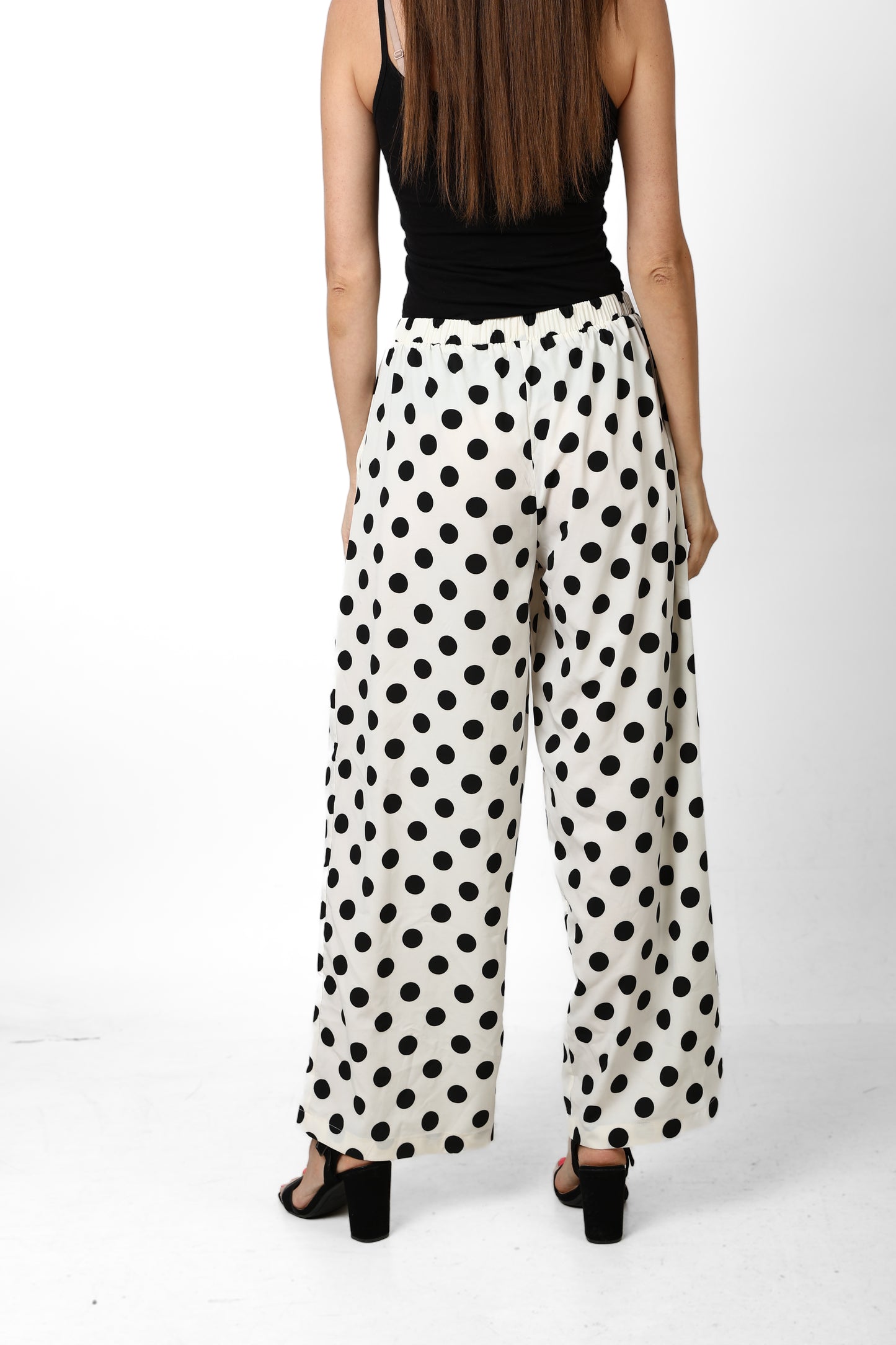 Polka Wide-Leg Pants