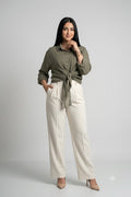 Luminea Capri Relaxed Shirt - Olive Grove