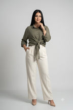 Luminea Capri Relaxed Shirt - Olive Grove