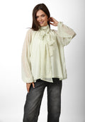 POLKA DOT BLOUSE WITH BOW