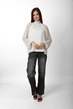 POLKA DOT BLOUSE WITH BOW