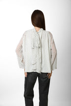 POLKA DOT BLOUSE WITH BOW