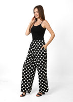 Polka Wide-Leg Pants