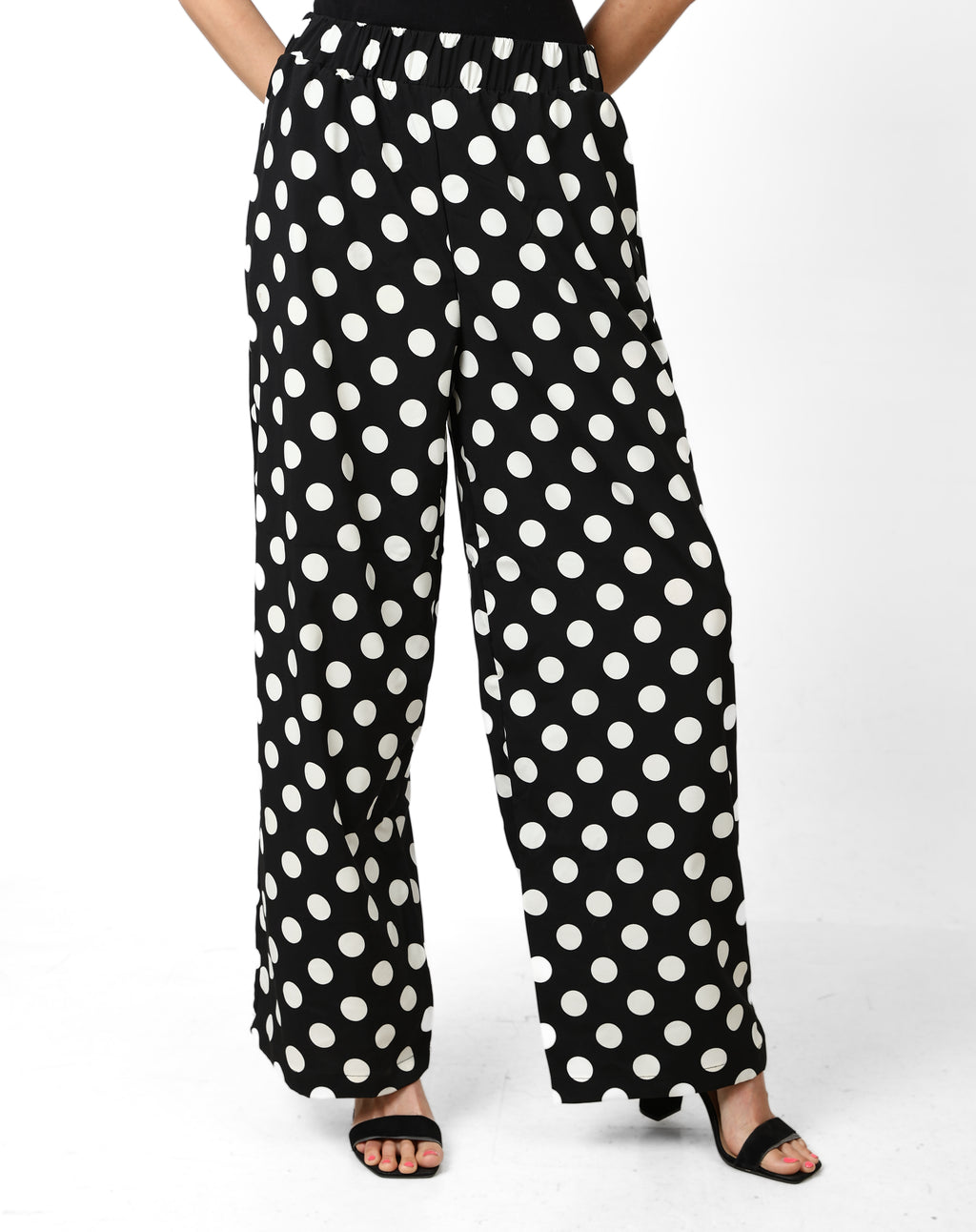 Polka Wide-Leg Pants