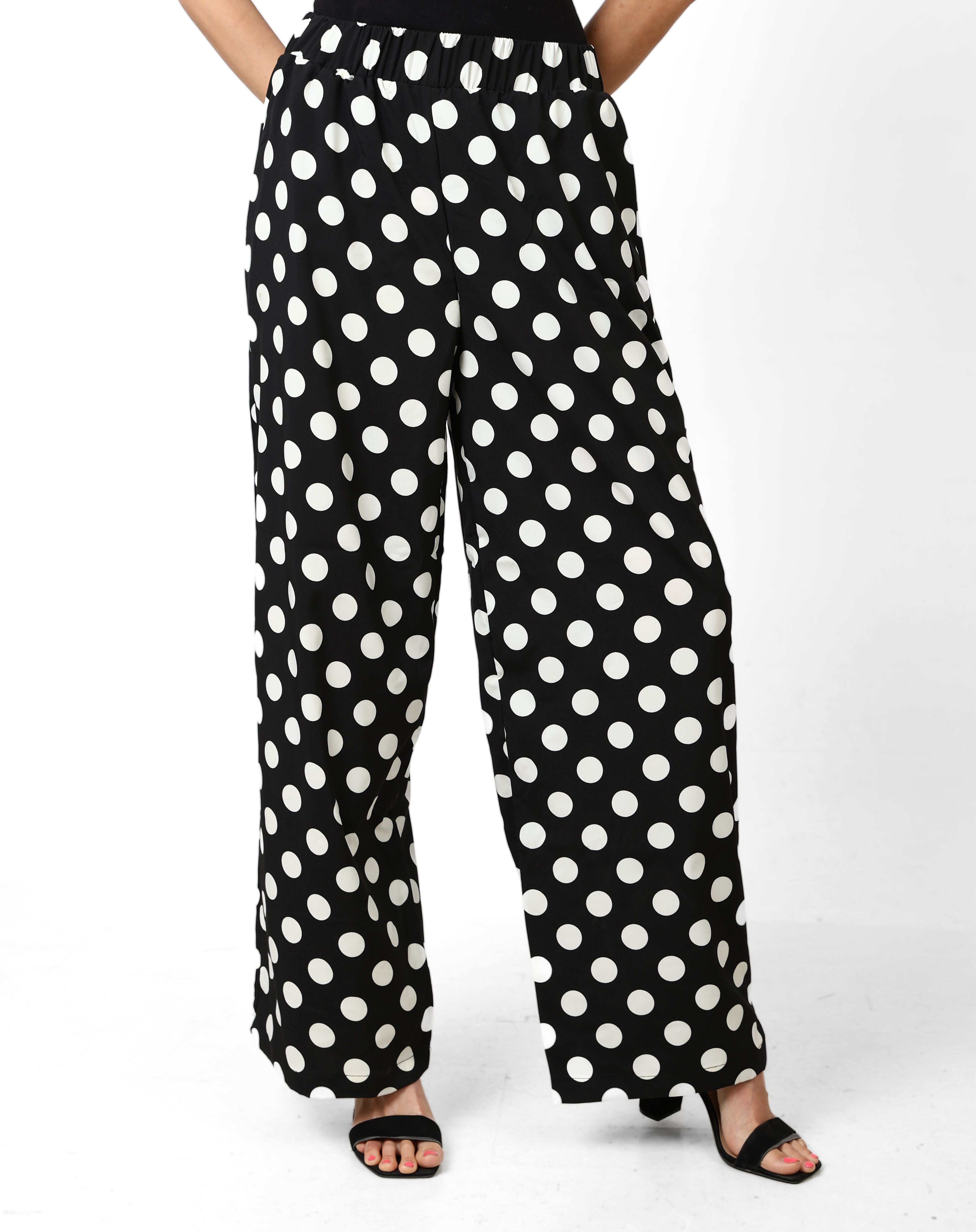 Polka Wide-Leg Pants