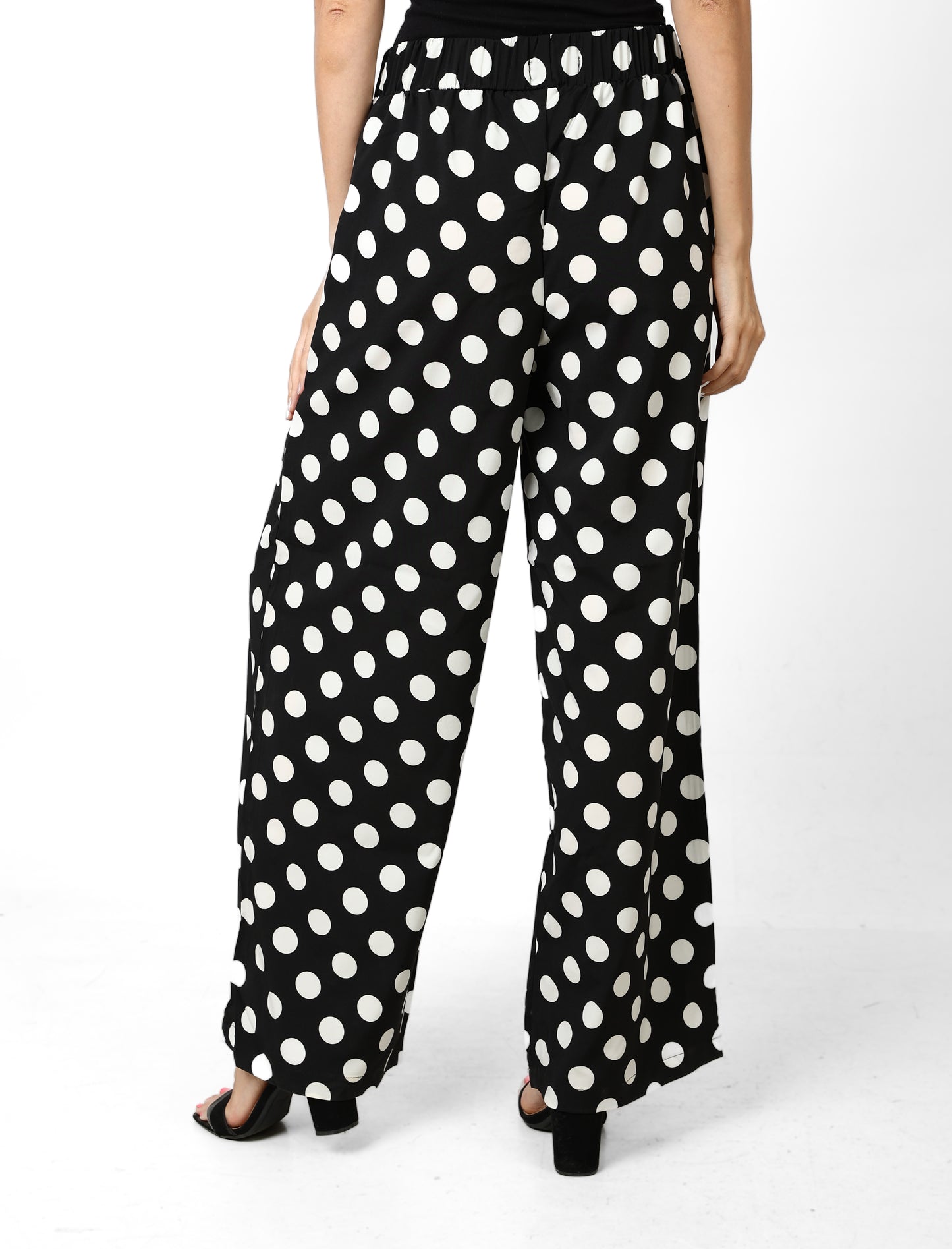 Polka Wide-Leg Pants