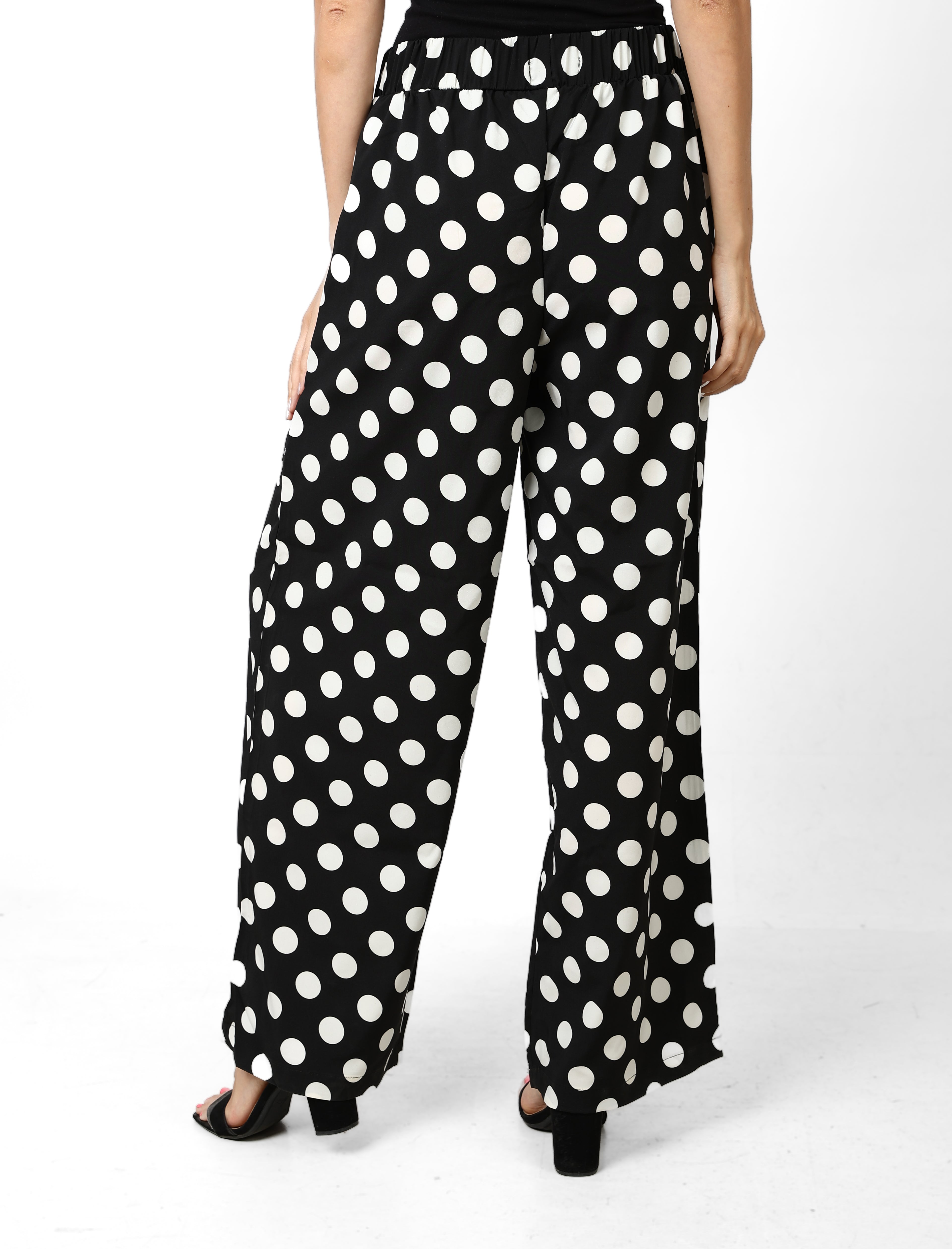 Polka Wide-Leg Pants