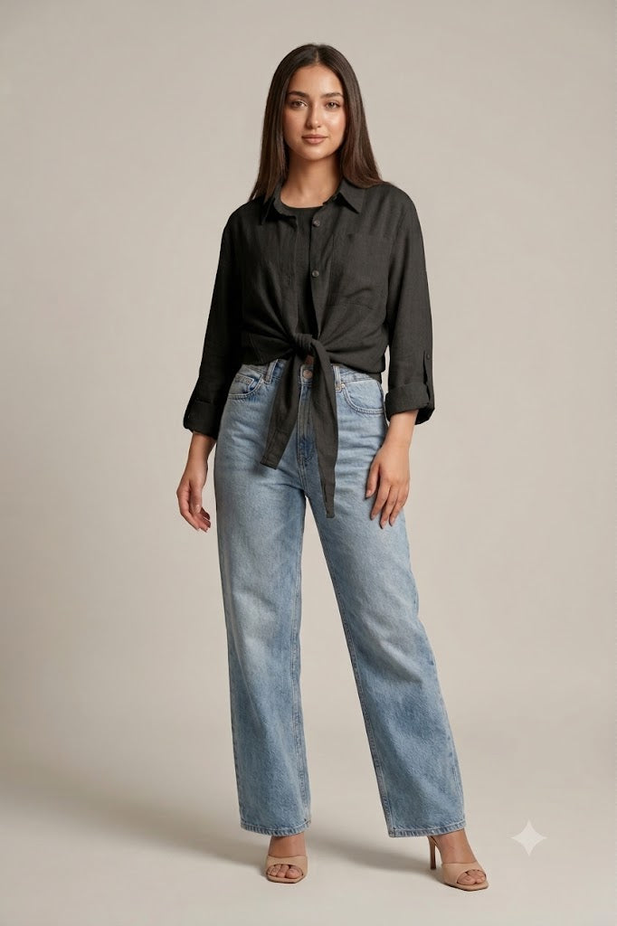 Luminea Capri Relaxed Shirt - Black