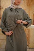 Luminea Capri Relaxed Shirt - Olive Grove