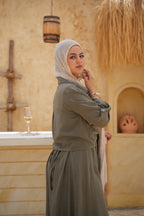Luminea Capri Relaxed Shirt - Olive Grove