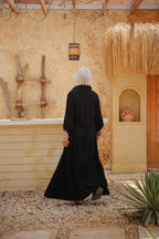 Linen Maxi Amalfi Dress with matching Capri Shirt - Black