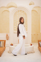 Luminea™ Lyocell Shirt & Wide-Leg Trouser Set - White