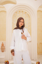 Luminea™ Lyocell Shirt & Wide-Leg Trouser Set - White
