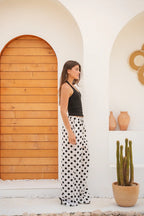 Riviera Polka Flow Pants -Off-White