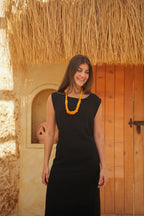 Luminea Amalfi Linen Blend Maxi Dress - Black