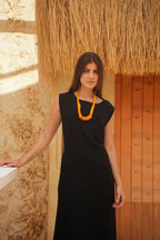 Luminea Amalfi Linen Blend Maxi Dress - Black