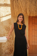 Luminea Amalfi Linen Blend Maxi Dress - Black