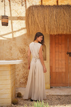 Luminea Amalfi Linen Blend Maxi Dress - Desert Sand
