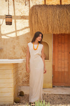 Luminea Amalfi Linen Blend Maxi Dress - Desert Sand