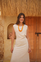 Luminea Amalfi Linen Blend Maxi Dress - Desert Sand